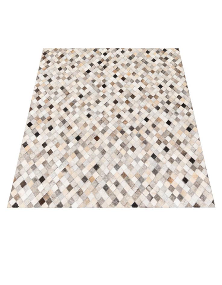 Detail image of  4' 7 x 6' 6 Cowhide Stocks Rug