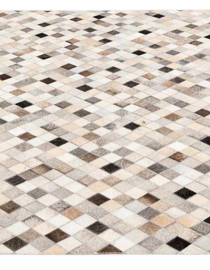 Detail image of  4' 7 x 6' 6 Cowhide Stocks Rug