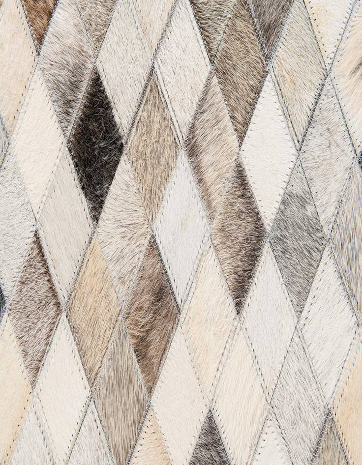 Detail image of  4' 7 x 6' 6 Cowhide Stocks Rug