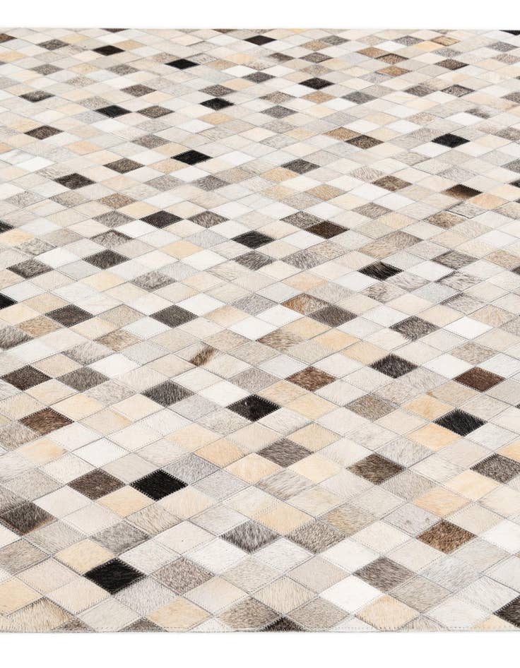 Detail image of  4' 7 x 6' 6 Cowhide Stocks Rug