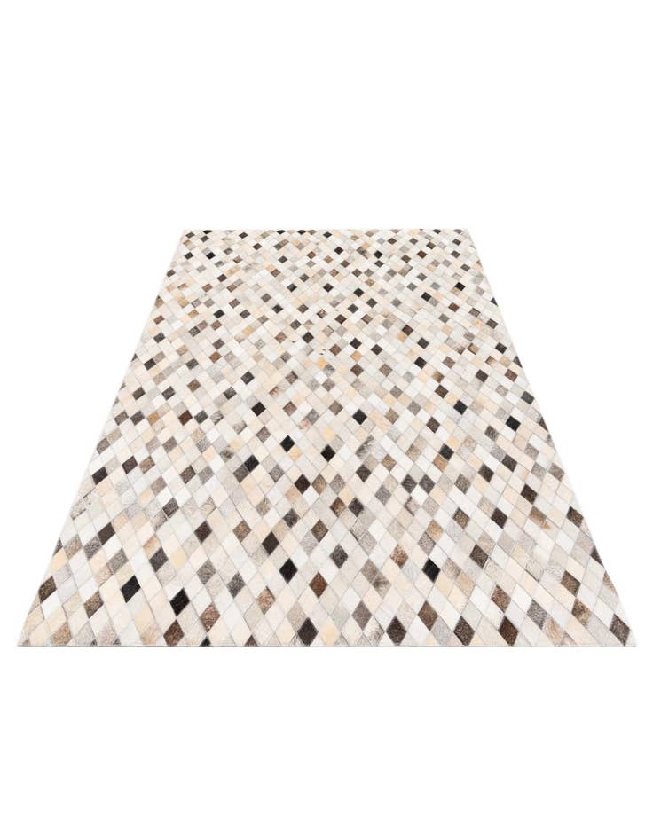 Detail image of  4' 7 x 6' 6 Cowhide Stocks Rug