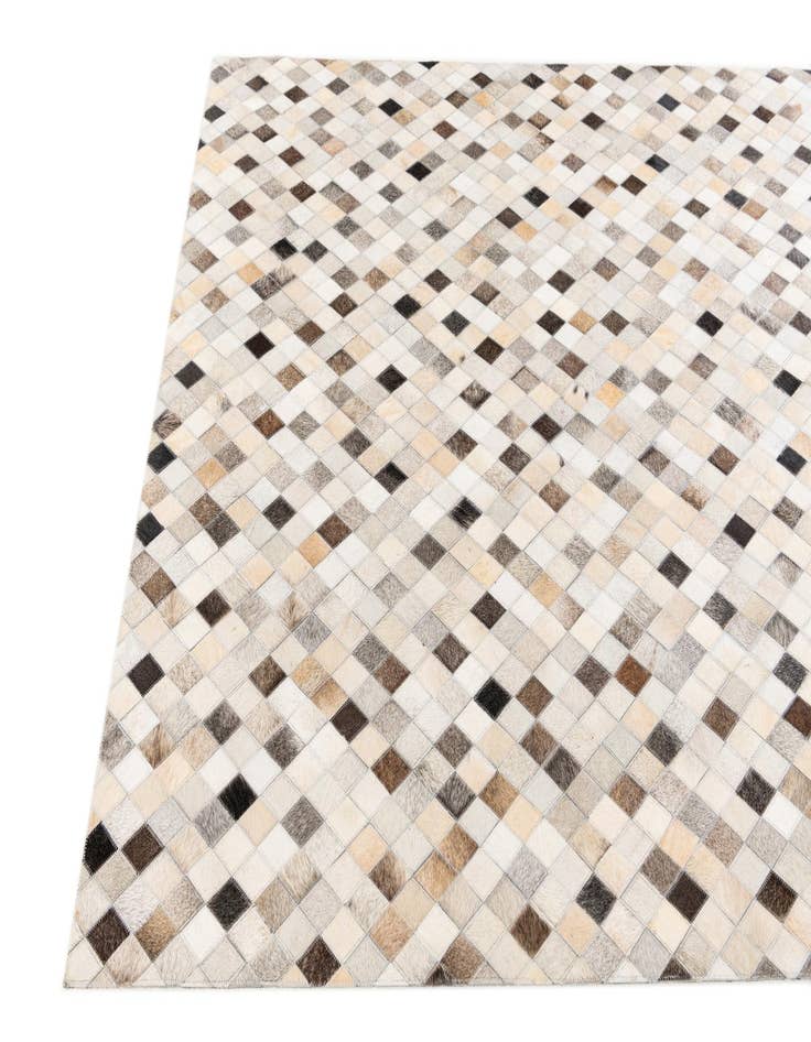 Detail image of  4' 7 x 6' 6 Cowhide Stocks Rug