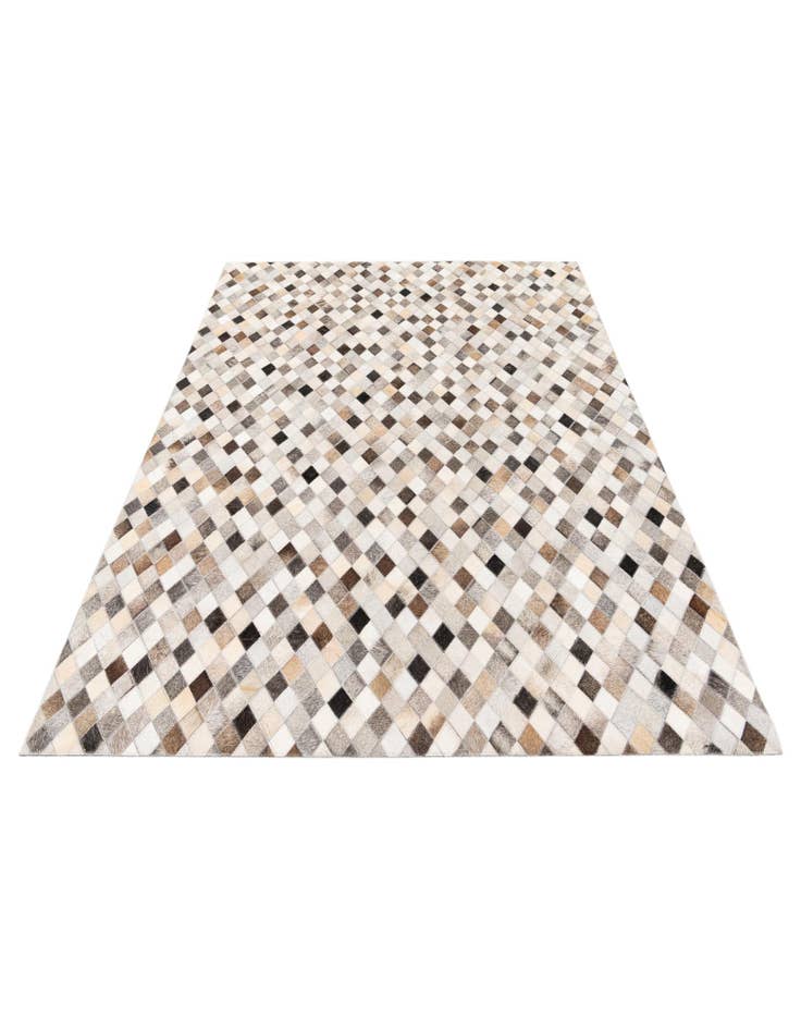Detail image of  4' 7 x 6' 7 Cowhide Stocks Rug