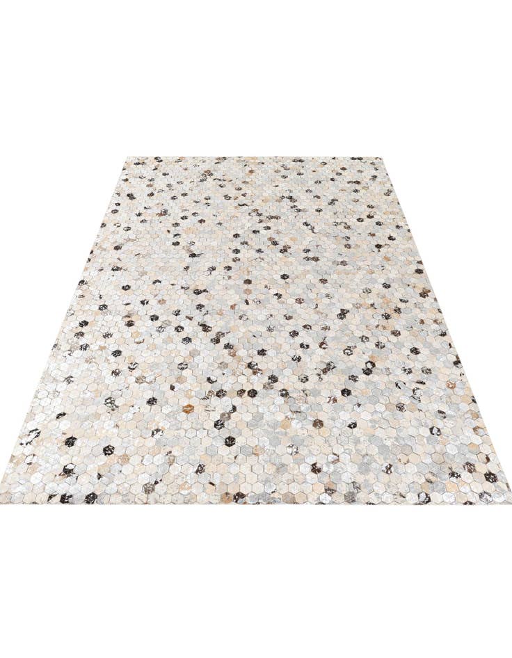 Detail image of  4' 10 x 6' 8 Cowhide Stocks Rug