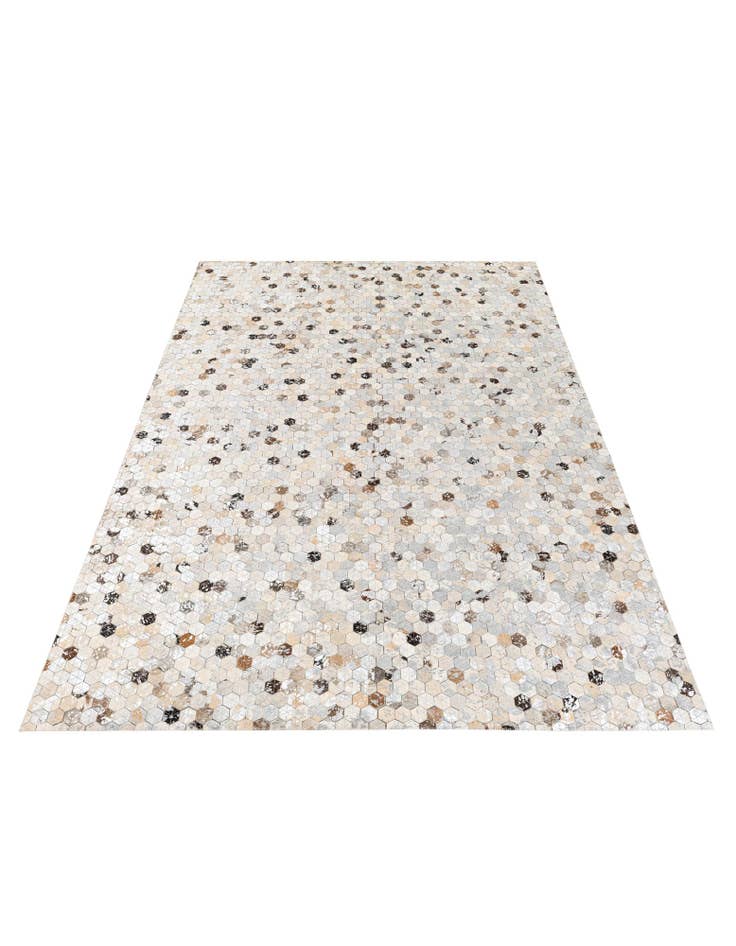 Detail image of  4' 9 x 6' 9 Cowhide Stocks Rug