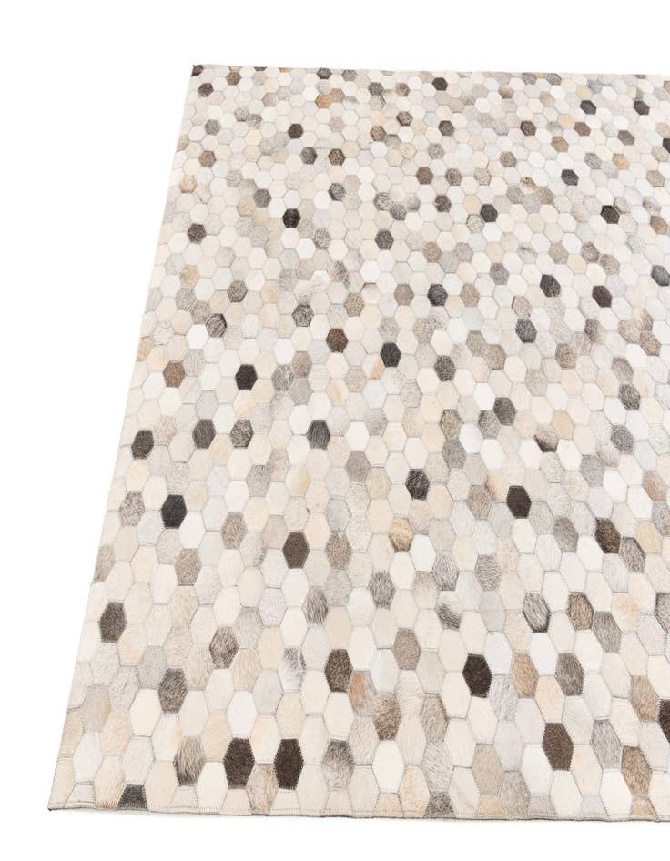 Detail image of  4' 8 x 6' 7 Cowhide Stocks Rug
