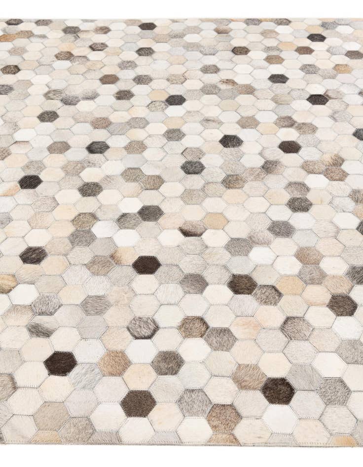 Detail image of  4' 8 x 6' 7 Cowhide Stocks Rug