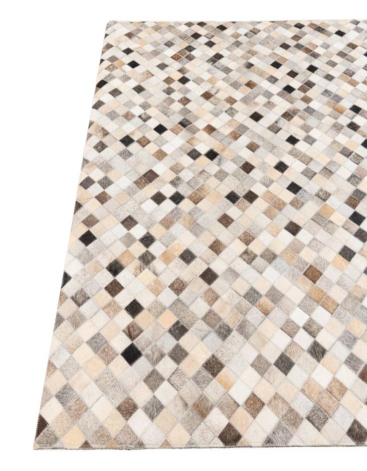 Detail image of  4' 8 x 6' 7 Cowhide Stocks Rug