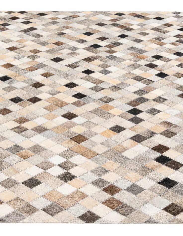 Detail image of  4' 8 x 6' 7 Cowhide Stocks Rug