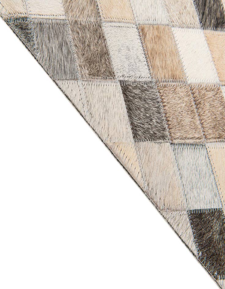 Detail image of  4' 8 x 6' 7 Cowhide Stocks Rug