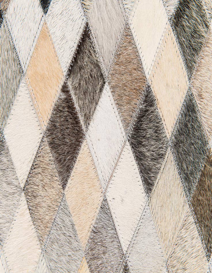 Detail image of  4' 8 x 6' 7 Cowhide Stocks Rug