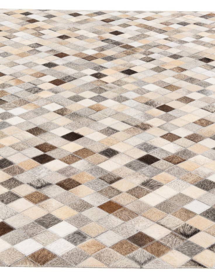 Detail image of  4' 9 x 6' 8 Cowhide Stocks Rug