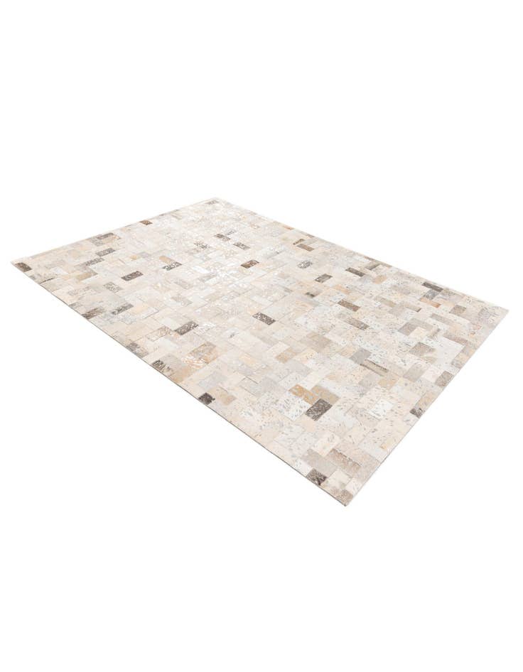 Detail image of  4' 8 x 6' 6 Cowhide Stocks Rug