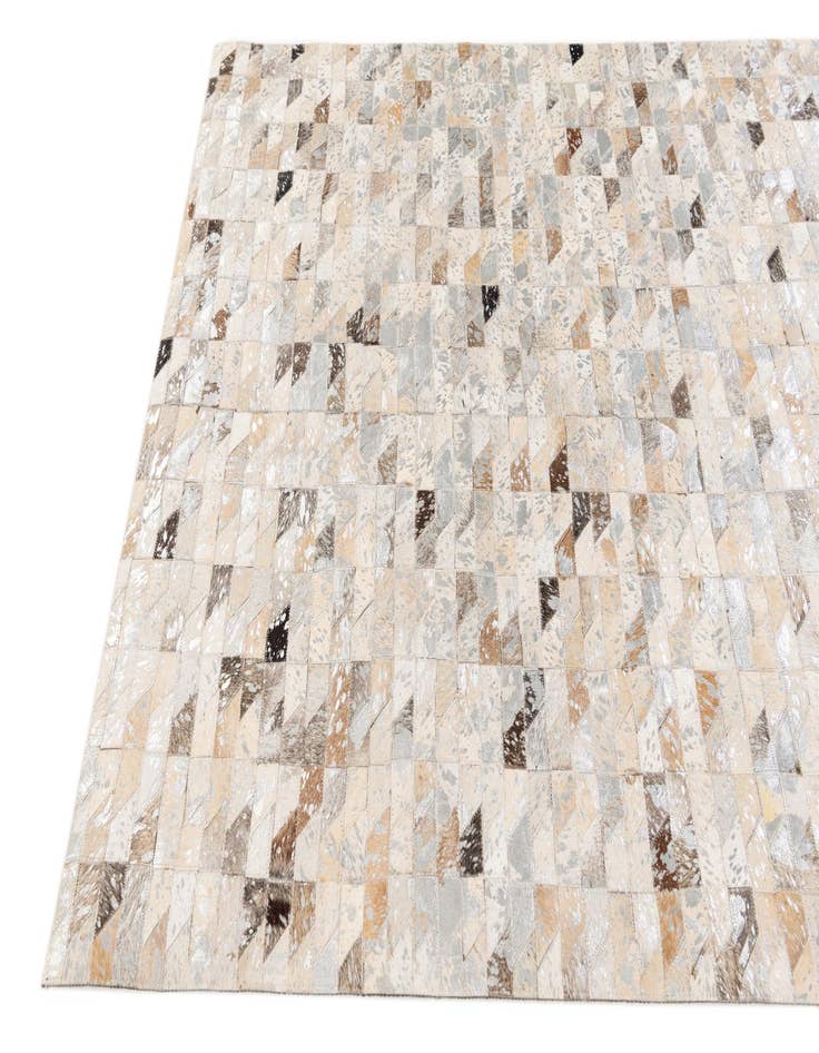 Detail image of  4' 6 x 6' 8 Cowhide Stocks Rug