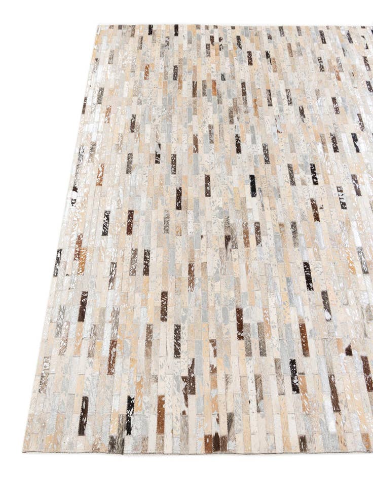 Detail image of  4' 8 x 6' 7 Cowhide Stocks Rug