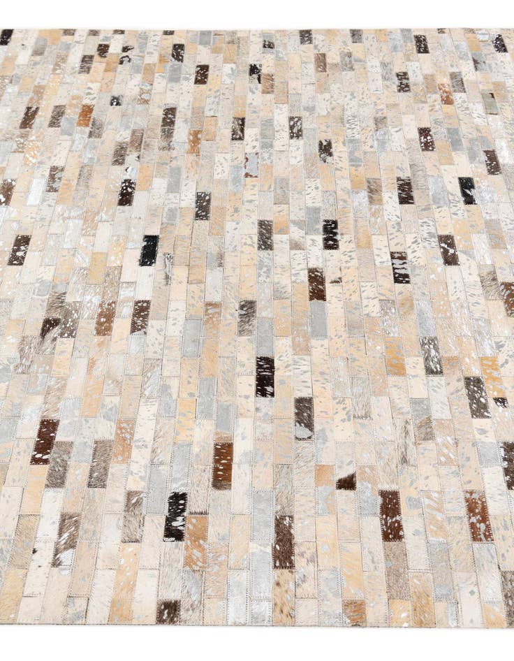 Detail image of  4' 8 x 6' 7 Cowhide Stocks Rug