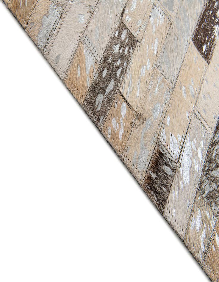 Detail image of  4' 8 x 6' 7 Cowhide Stocks Rug