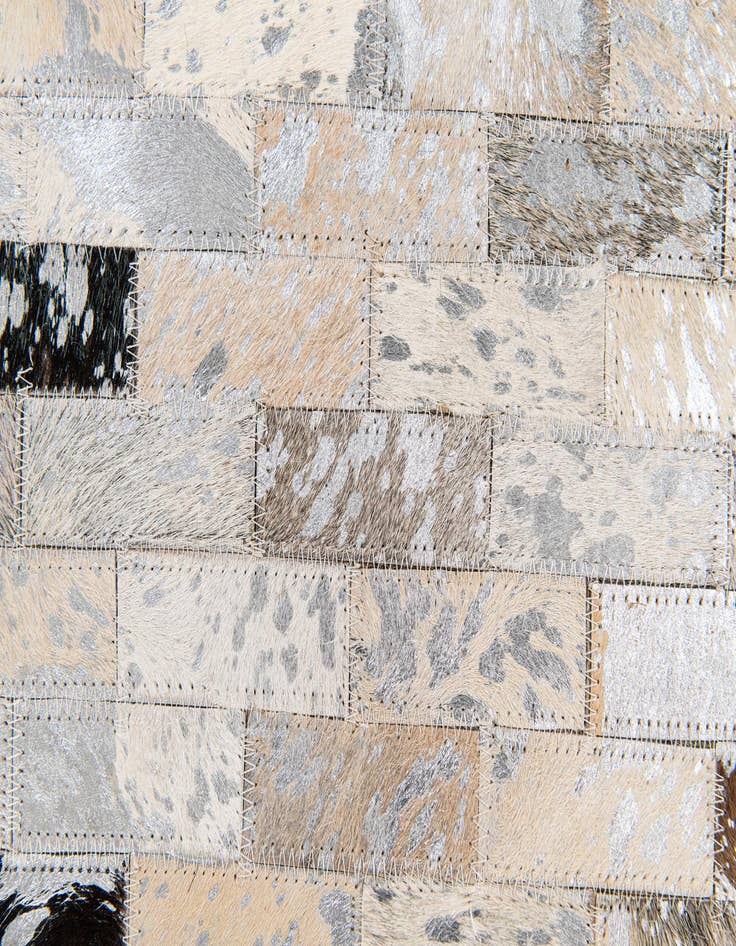 Detail image of  4' 8 x 6' 7 Cowhide Stocks Rug