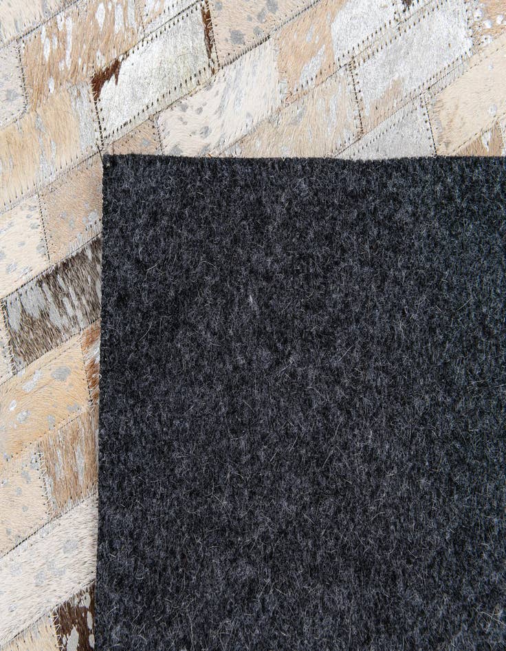 Detail image of  4' 8 x 6' 7 Cowhide Stocks Rug