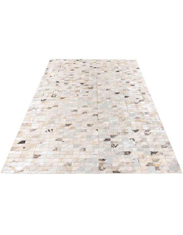 Detail image of  4' 6 x 6' 6 Cowhide Stocks Rug