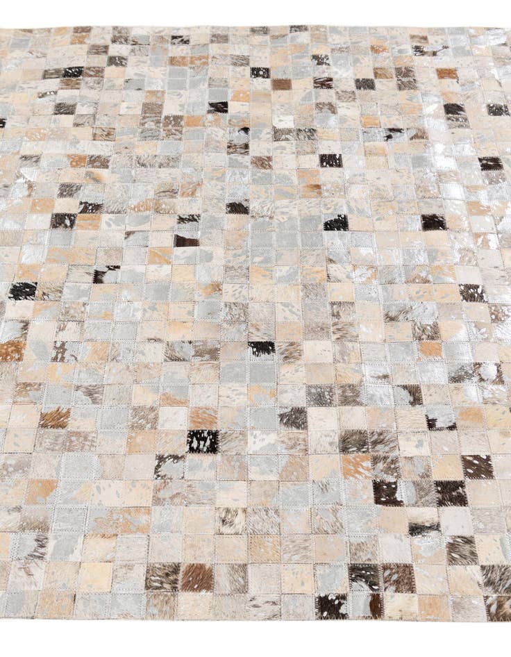 Detail image of  4' x 5' 7 Cowhide Stocks Rug