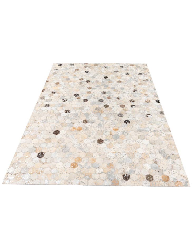 Detail image of  4' x 5' 7 Cowhide Stocks Rug