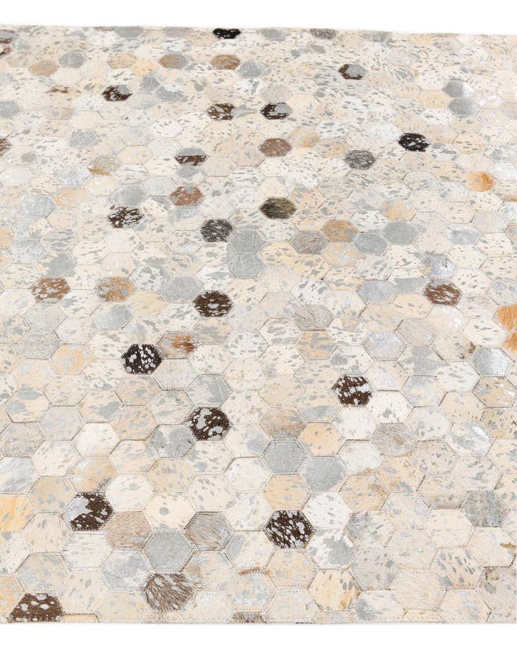 Detail image of  4' x 5' 7 Cowhide Stocks Rug