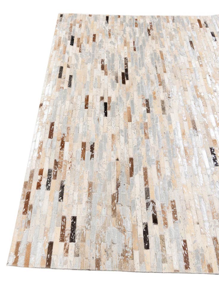 Detail image of  4' x 4' 8 Cowhide Stocks Rug