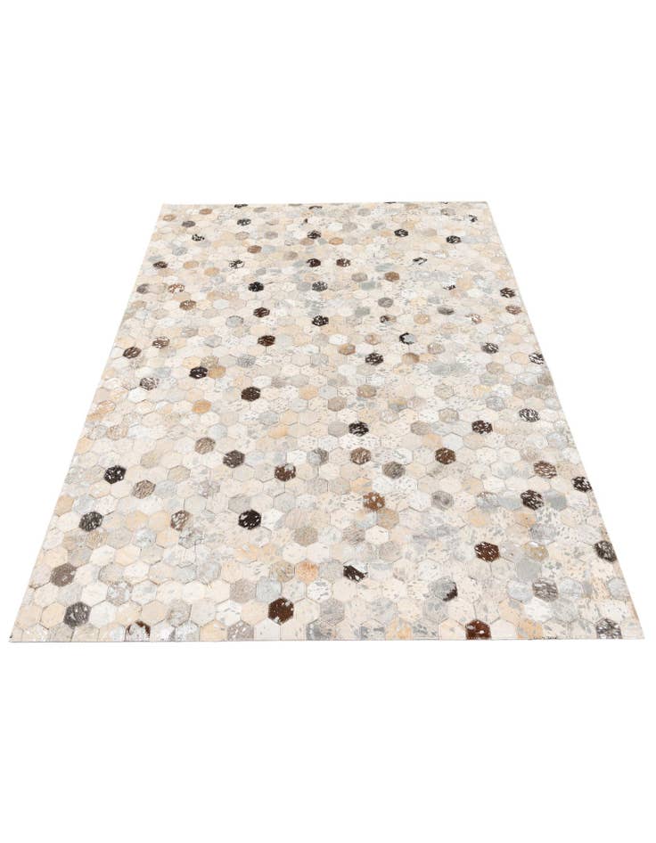 Detail image of  4' x 5' 7 Cowhide Stocks Rug