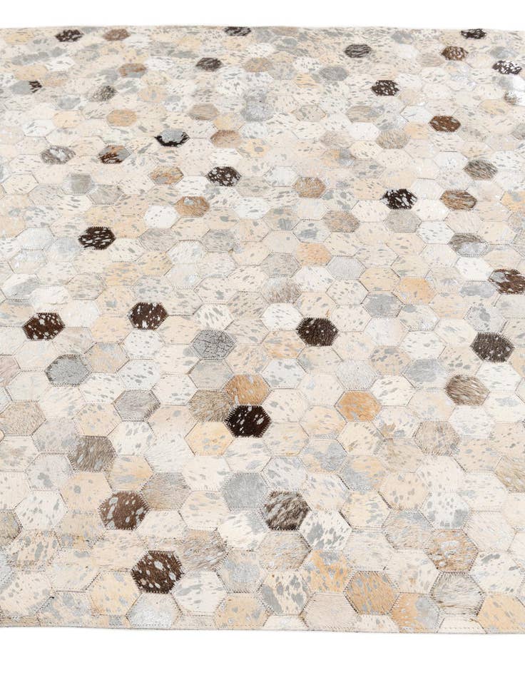 Detail image of  4' x 5' 7 Cowhide Stocks Rug