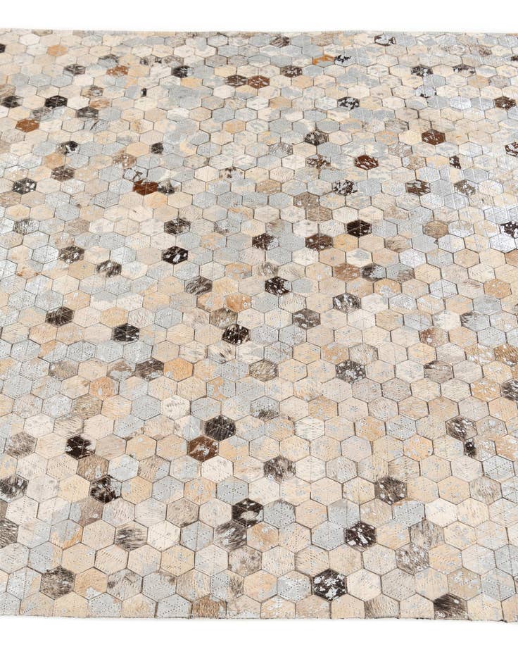 Detail image of  3' 7 x 5' 4 Cowhide Stocks Rug