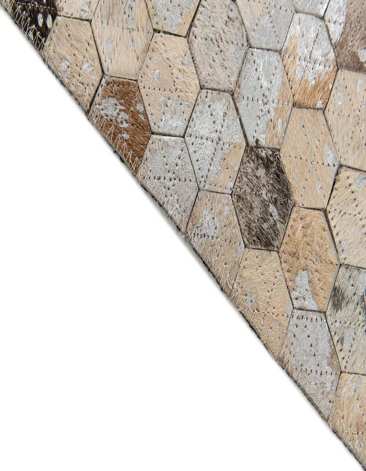 Detail image of  3' 7 x 5' 4 Cowhide Stocks Rug