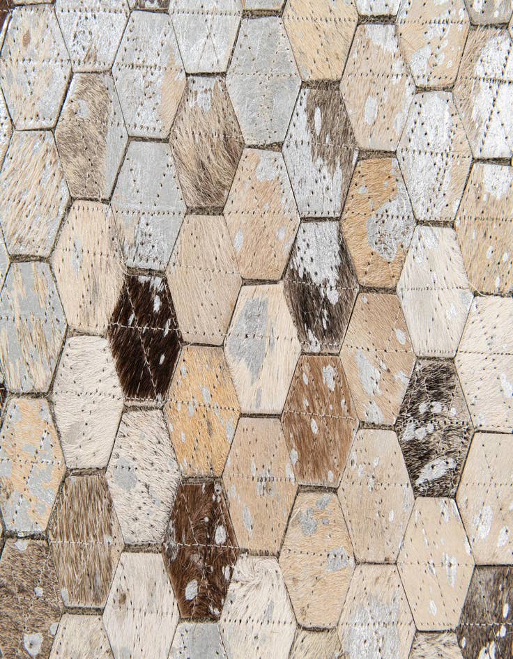 Detail image of  3' 7 x 5' 4 Cowhide Stocks Rug