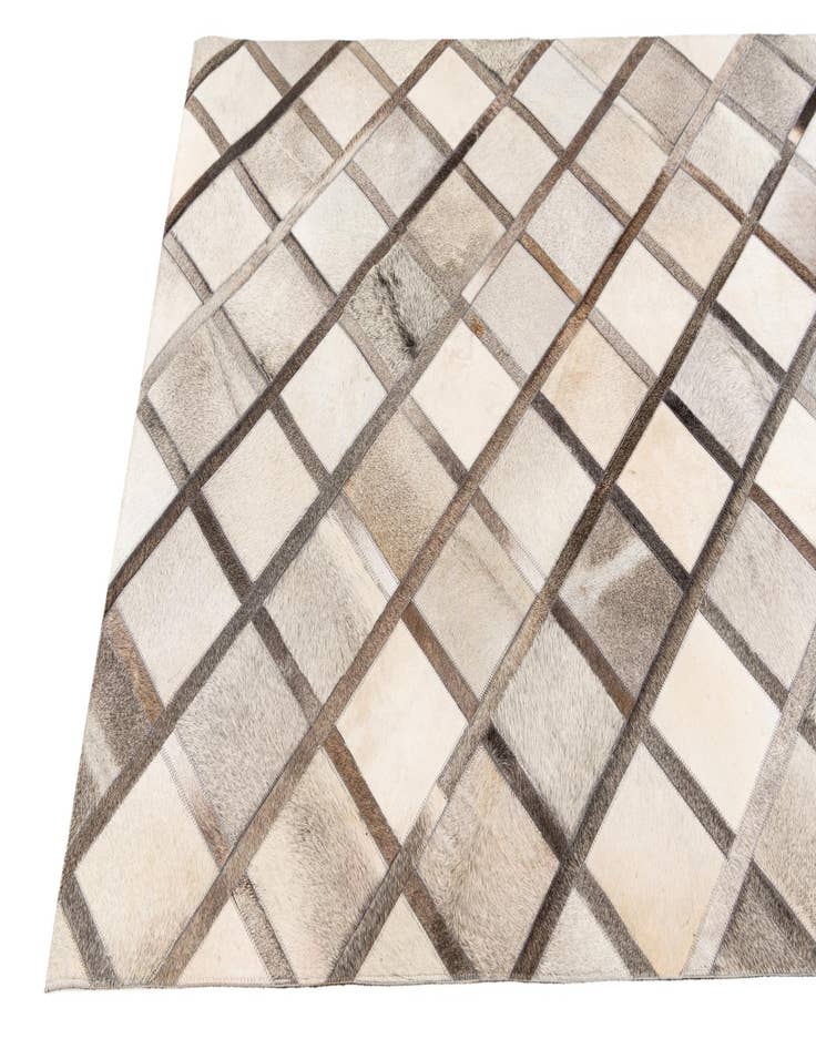 Detail image of  4' 1 x 6' 3 Cowhide Stocks Rug