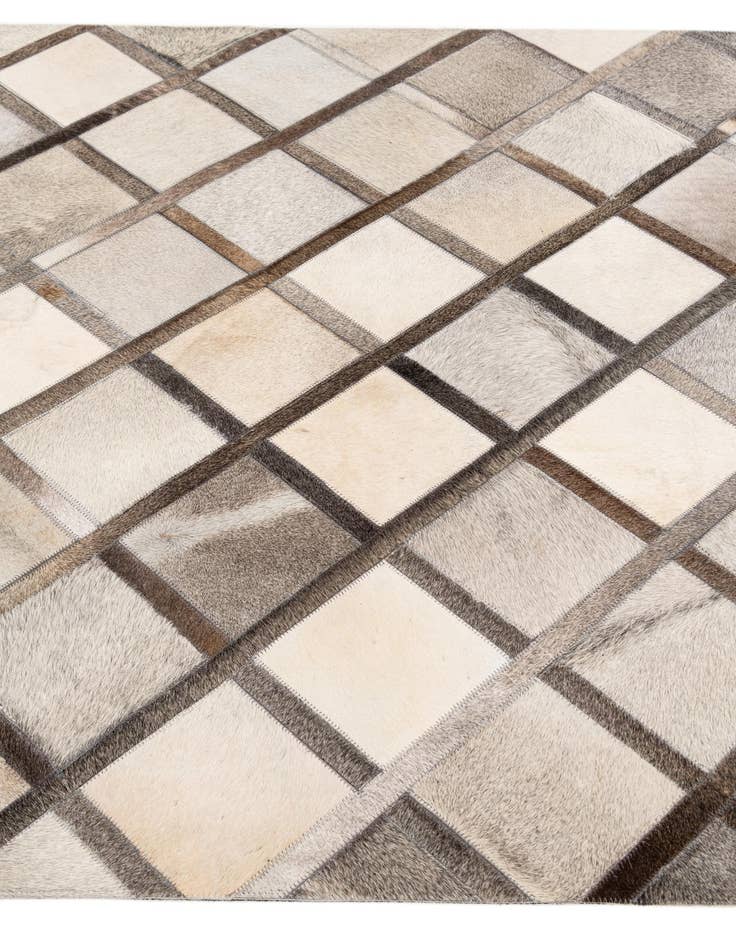 Detail image of  4' 1 x 6' 3 Cowhide Stocks Rug