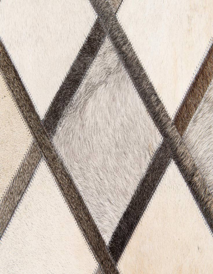 Detail image of  4' 1 x 6' 3 Cowhide Stocks Rug