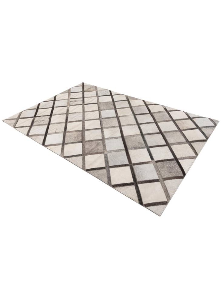 Detail image of  4' 1 x 6' 1 Cowhide Stocks Rug