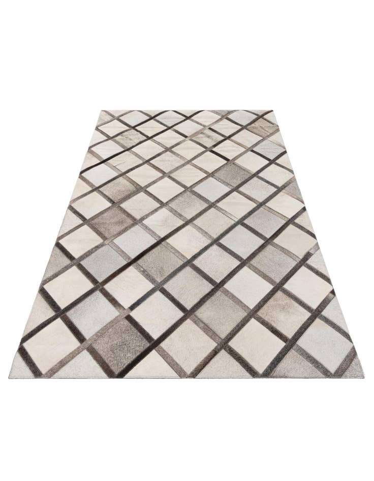 Detail image of  4' 1 x 6' 1 Cowhide Stocks Rug