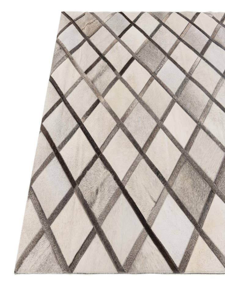 Detail image of  4' 1 x 6' 1 Cowhide Stocks Rug