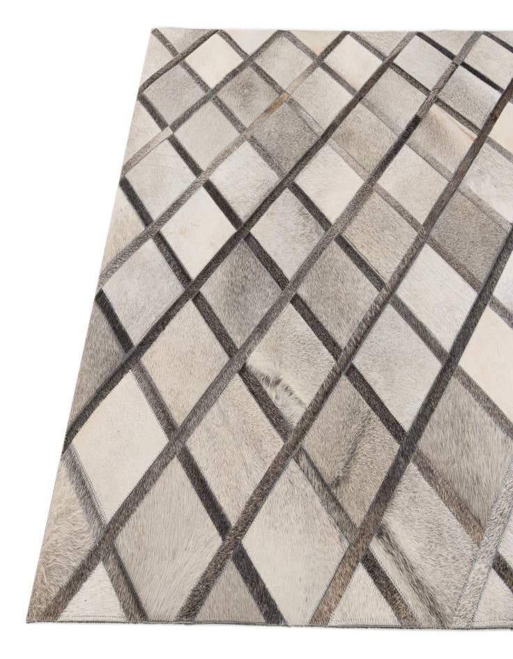 Detail image of  4' 1 x 6' 3 Cowhide Stocks Rug