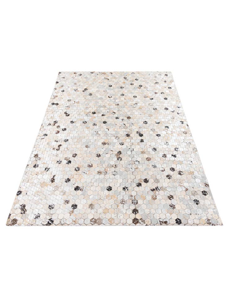 Detail image of  4' 1 x 5' 6 Cowhide Stocks Rug