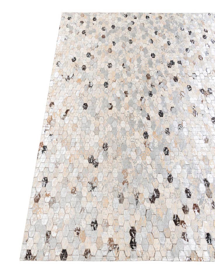 Detail image of  4' 1 x 5' 6 Cowhide Stocks Rug