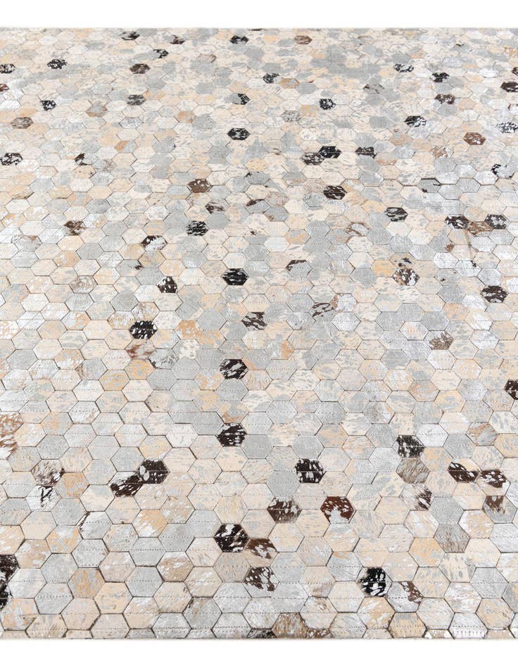 Detail image of  4' 1 x 5' 6 Cowhide Stocks Rug