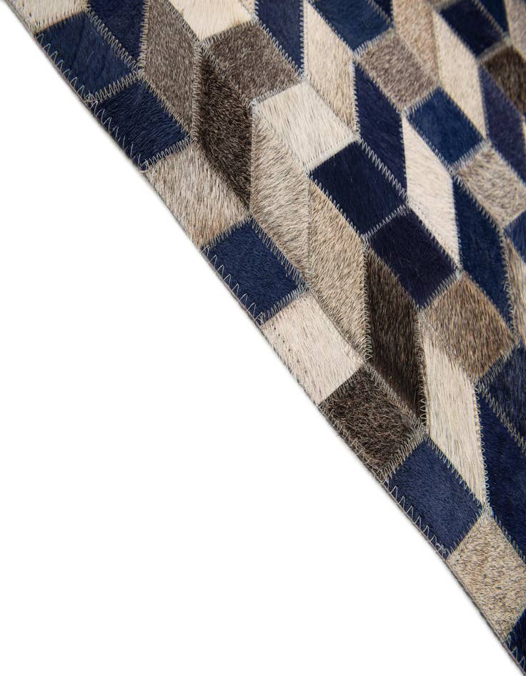 Detail image of  4' 4 x 6' 2 Cowhide Stocks Rug