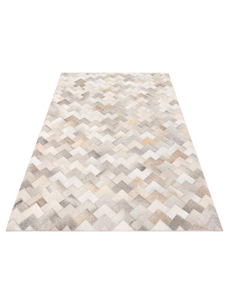 Detail image of  4' 1 x 5' 11 Cowhide Stocks Rug