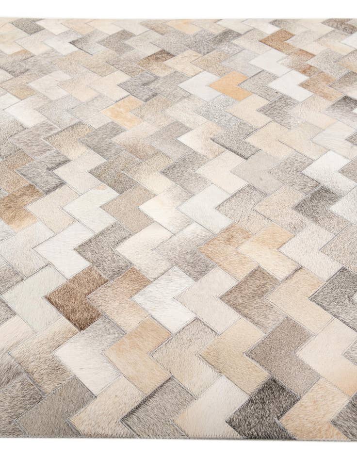 Detail image of  4' 1 x 5' 11 Cowhide Stocks Rug