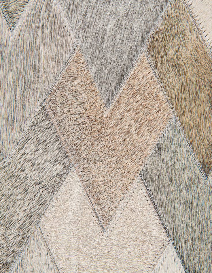 Detail image of  4' 1 x 5' 11 Cowhide Stocks Rug