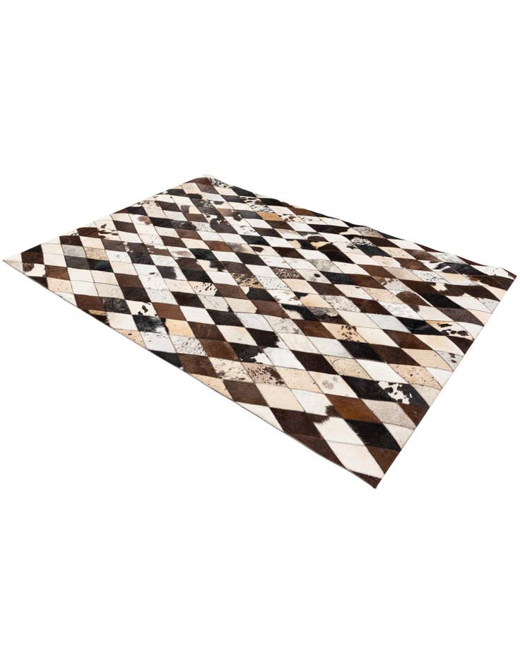 Detail image of  4' 1 x 5' 10 Cowhide Stocks Rug