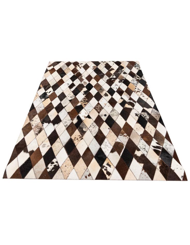 Detail image of  4' 1 x 5' 10 Cowhide Stocks Rug