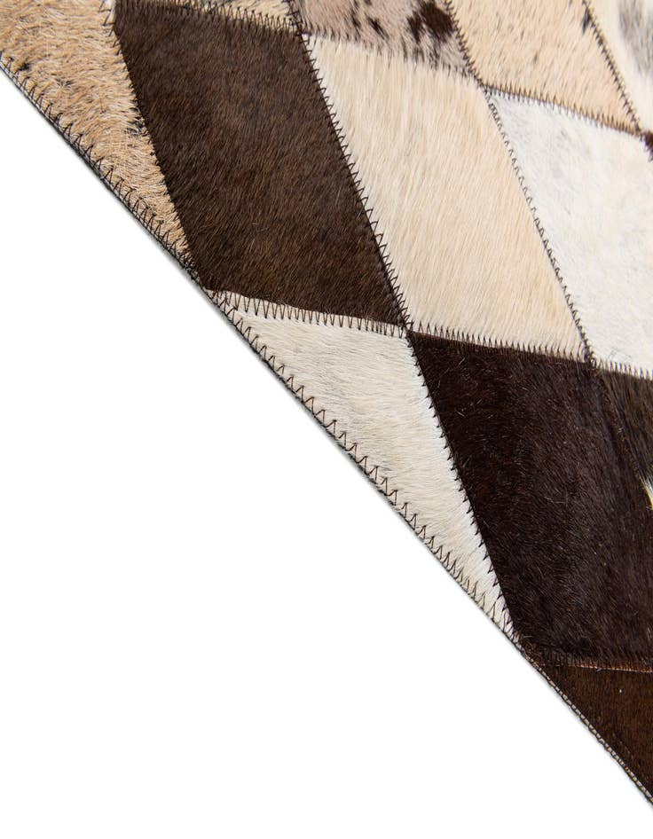 Detail image of  4' 1 x 5' 10 Cowhide Stocks Rug